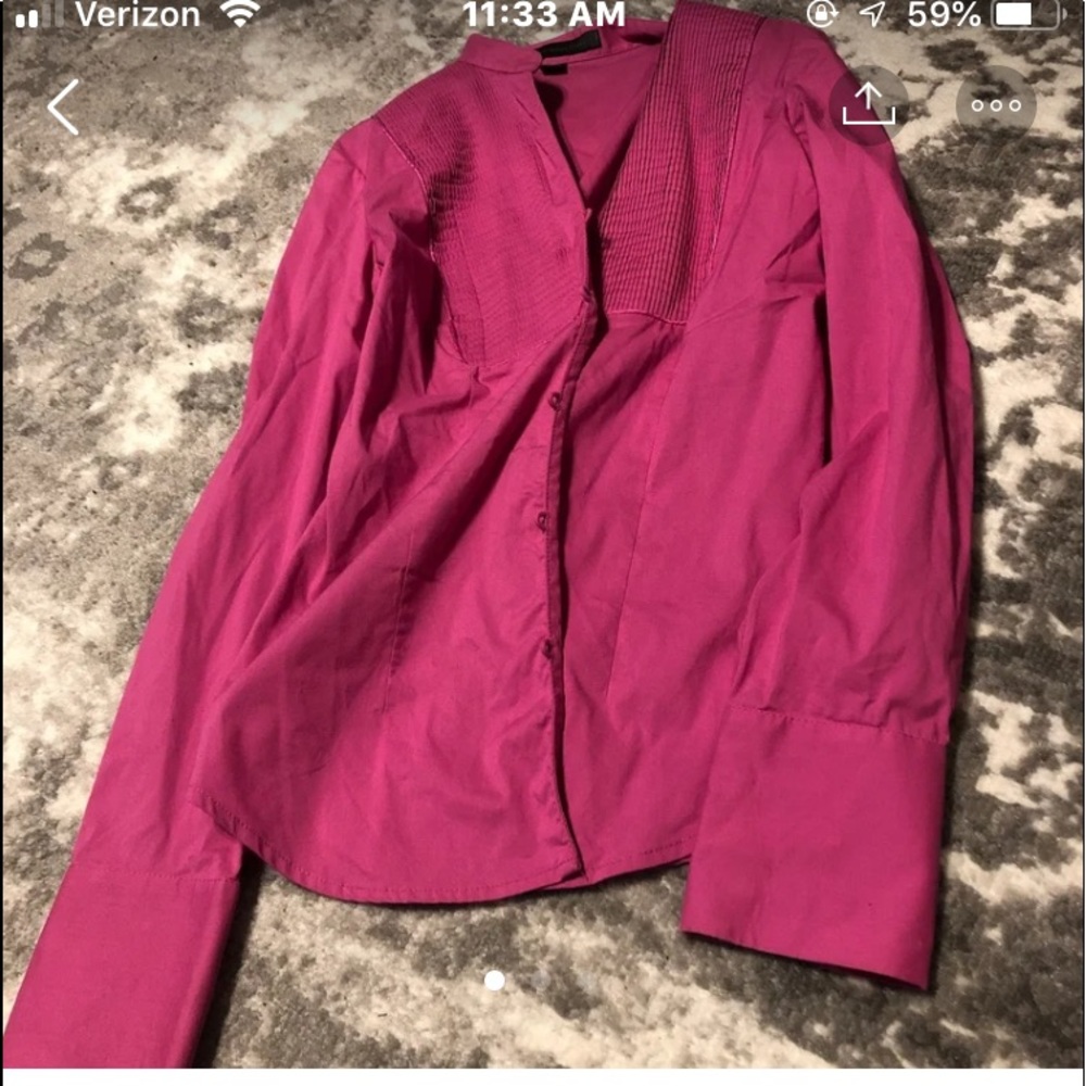 Hot pink button up shirt